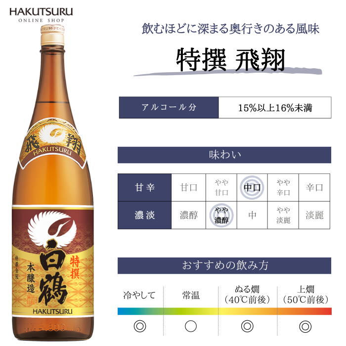 白鶴 特撰 飛翔と飛翔 ドライ飲み比べ2本セット